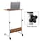 Mind Reader Standing Desk, Adjustable Height, Laptop Workstation, Home Office Computer Table, MDF, Brown